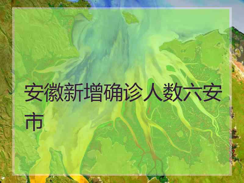 安徽新增确诊人数六安市