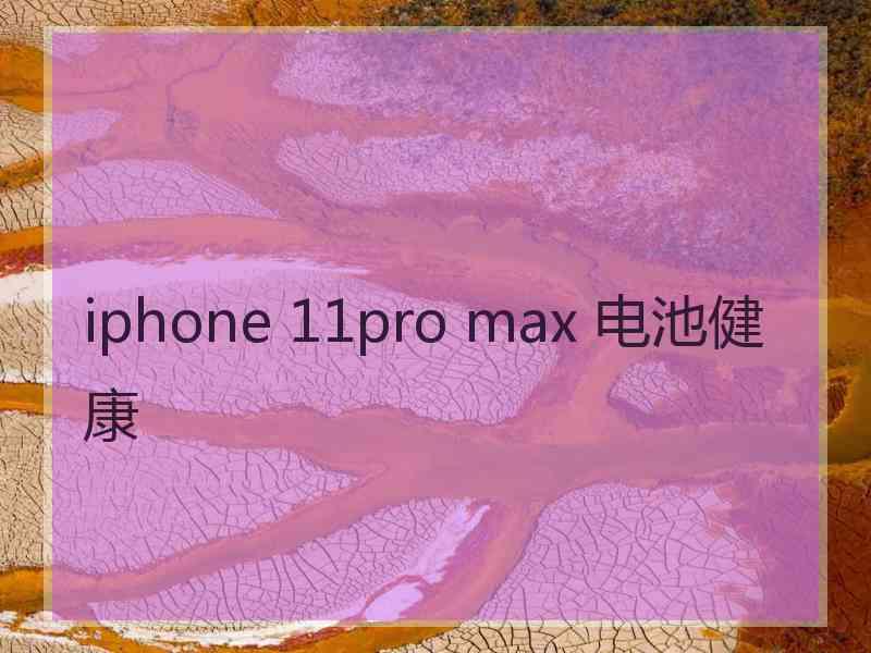 iphone 11pro max 电池健康