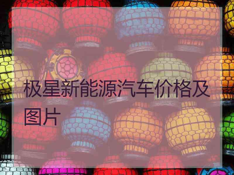 极星新能源汽车价格及图片