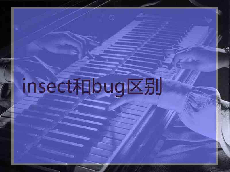 insect和bug区别