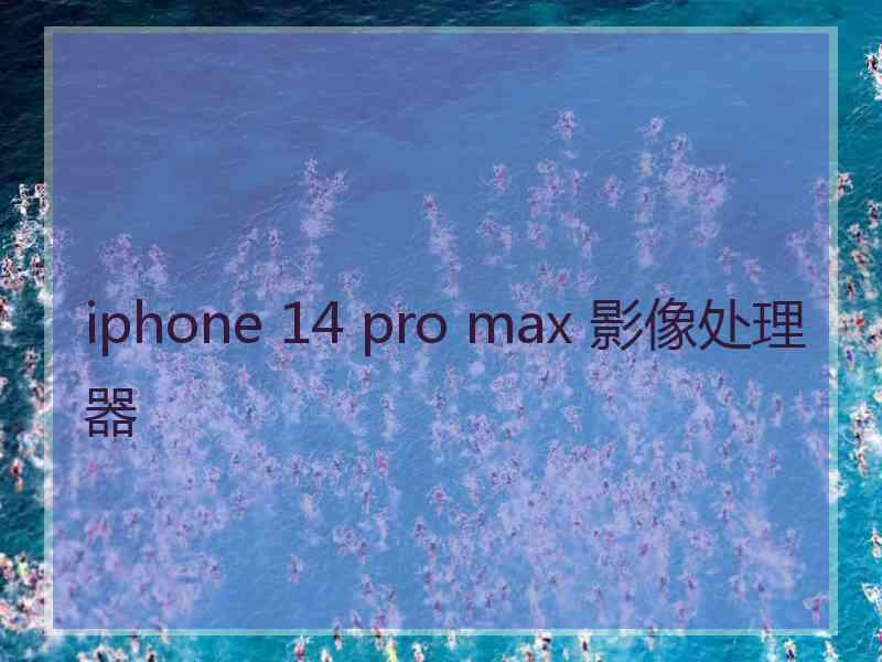 iphone 14 pro max 影像处理器