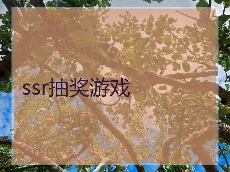 ssr抽奖游戏