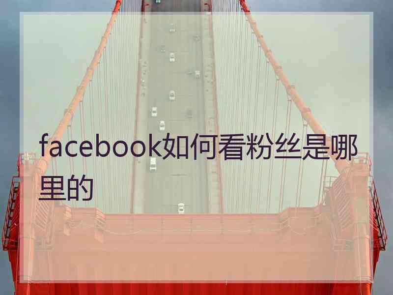 facebook如何看粉丝是哪里的