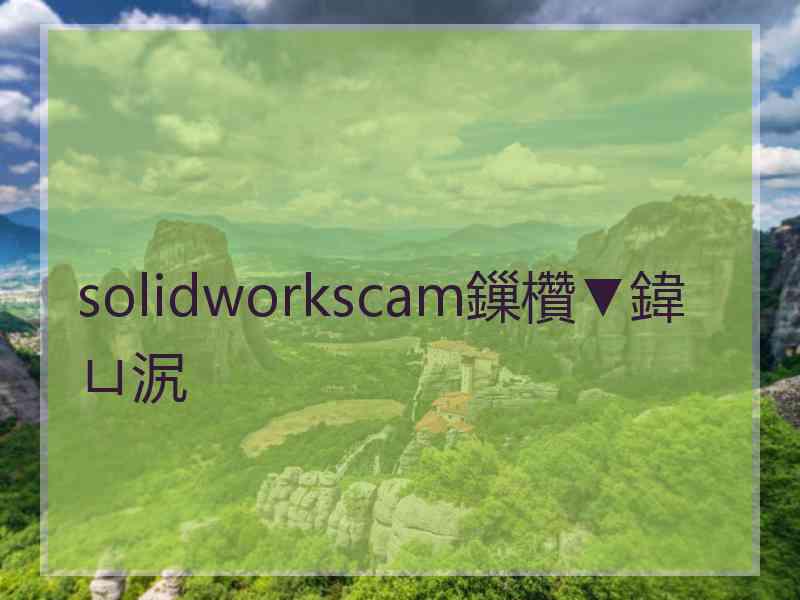 solidworkscam鏁欑▼鍏ㄩ泦