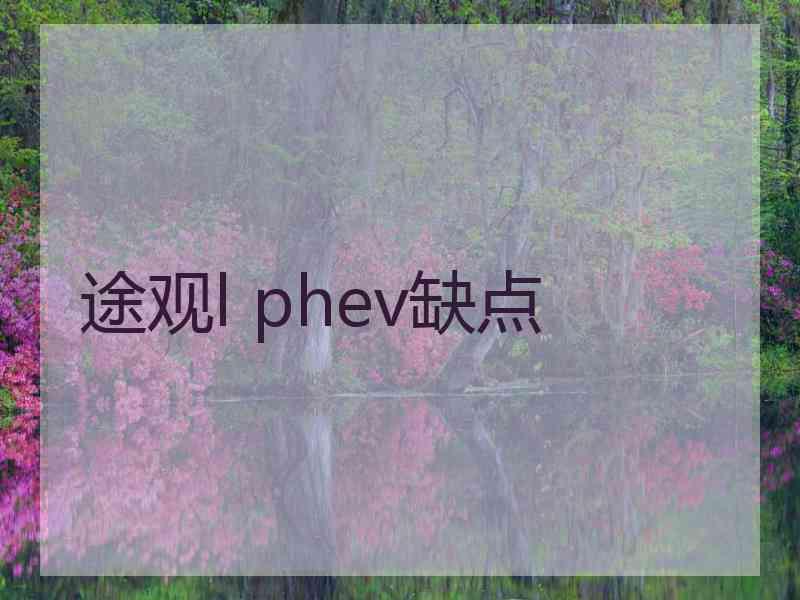 途观l phev缺点