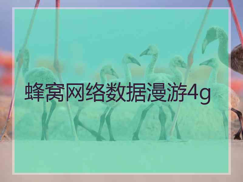 蜂窝网络数据漫游4g