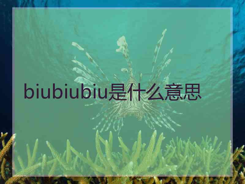 biubiubiu是什么意思