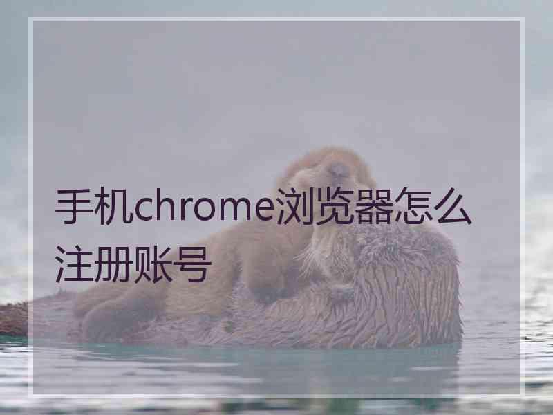 手机chrome浏览器怎么注册账号