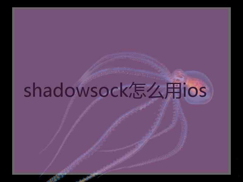 shadowsock怎么用ios