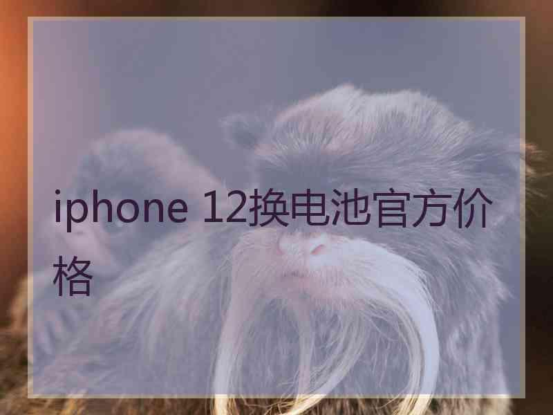 iphone 12换电池官方价格