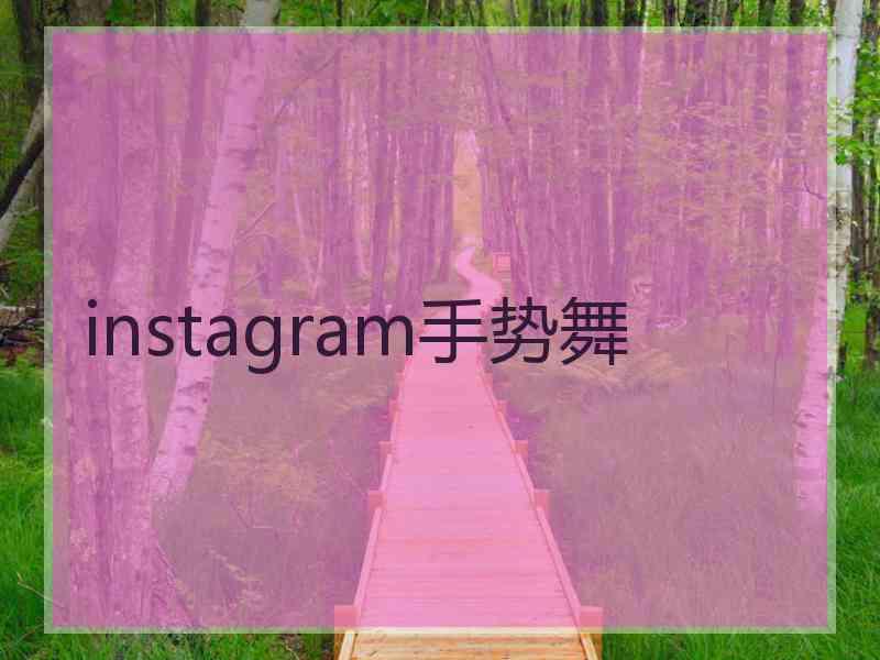 instagram手势舞