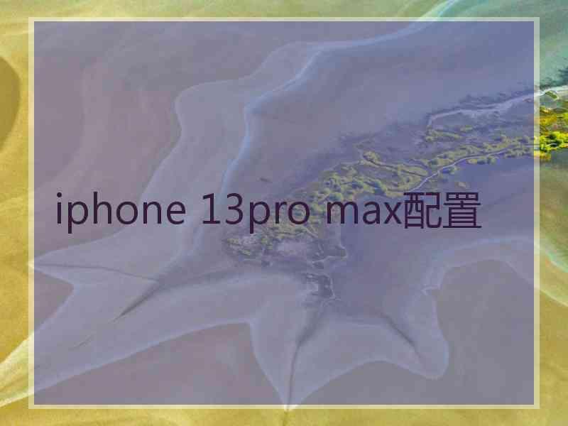 iphone 13pro max配置