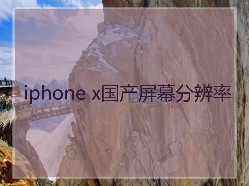 iphone x国产屏幕分辨率