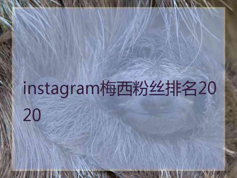 instagram梅西粉丝排名2020