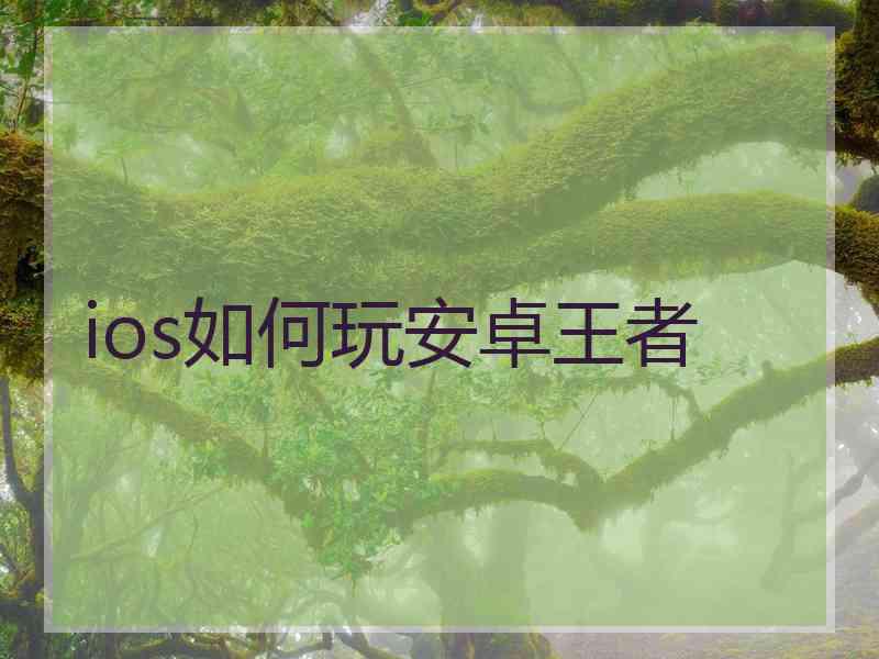 ios如何玩安卓王者