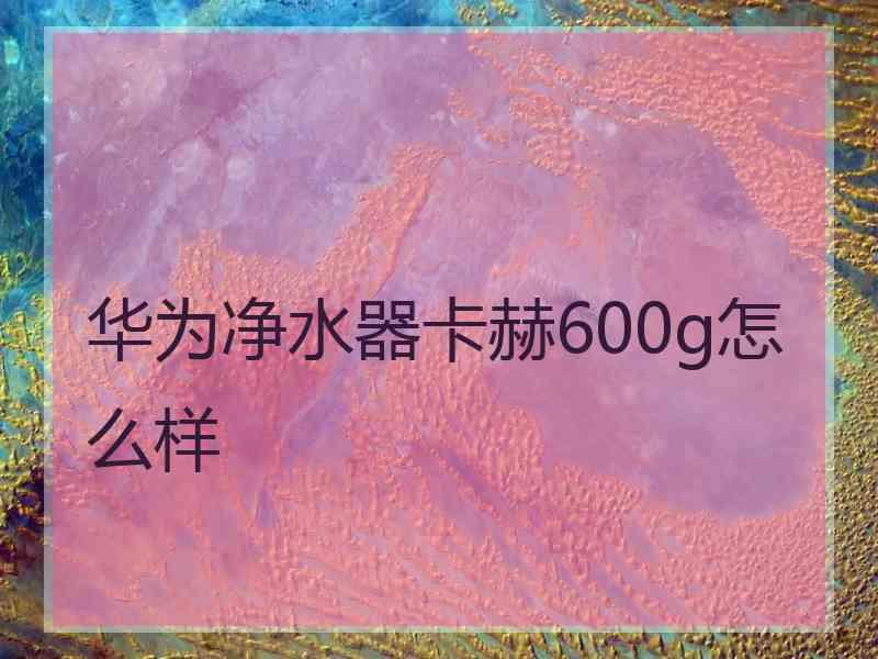 华为净水器卡赫600g怎么样