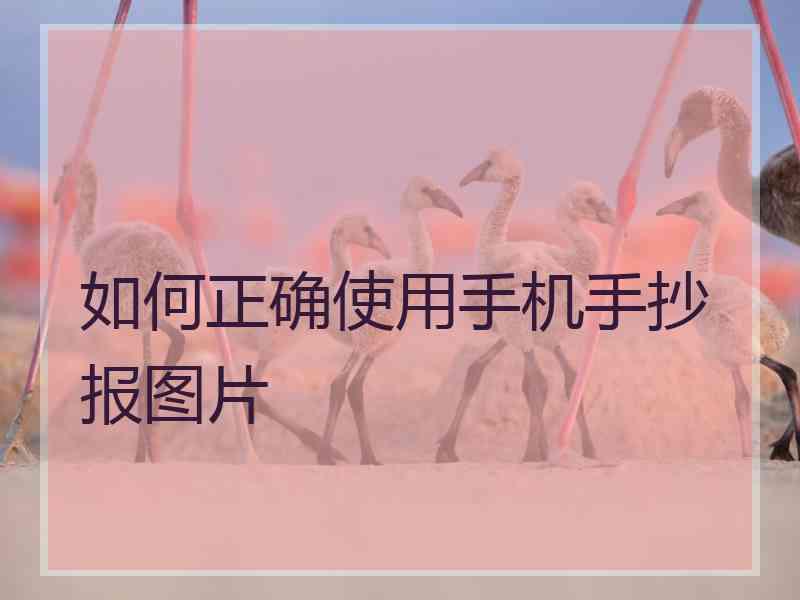 如何正确使用手机手抄报图片