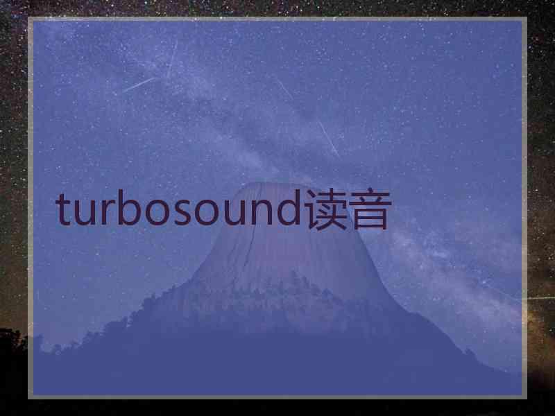 turbosound读音