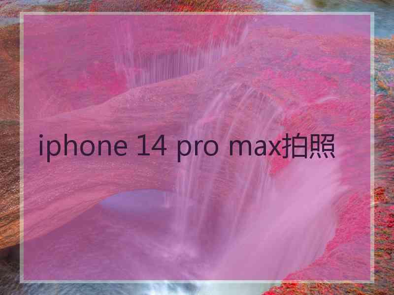 iphone 14 pro max拍照