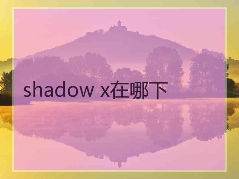 shadow x在哪下