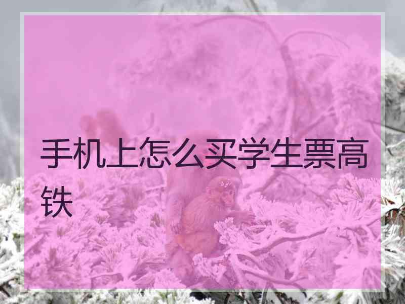 手机上怎么买学生票高铁