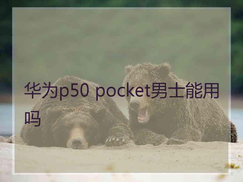 华为p50 pocket男士能用吗