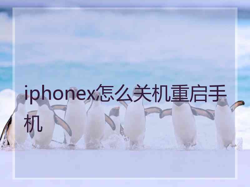 iphonex怎么关机重启手机