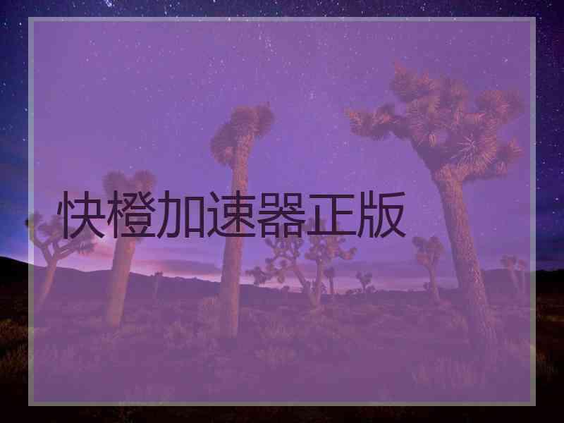 快橙加速器正版