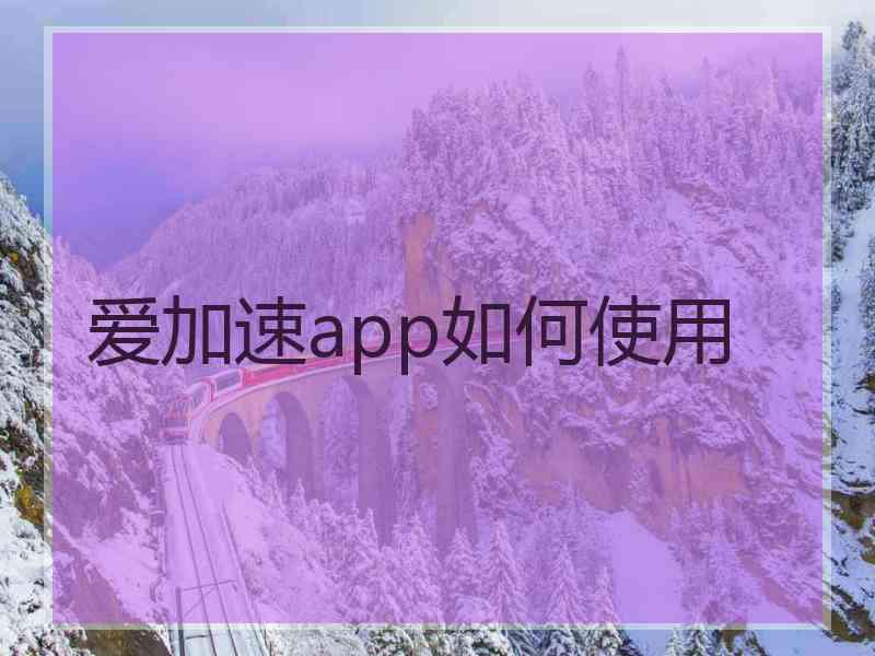 爱加速app如何使用