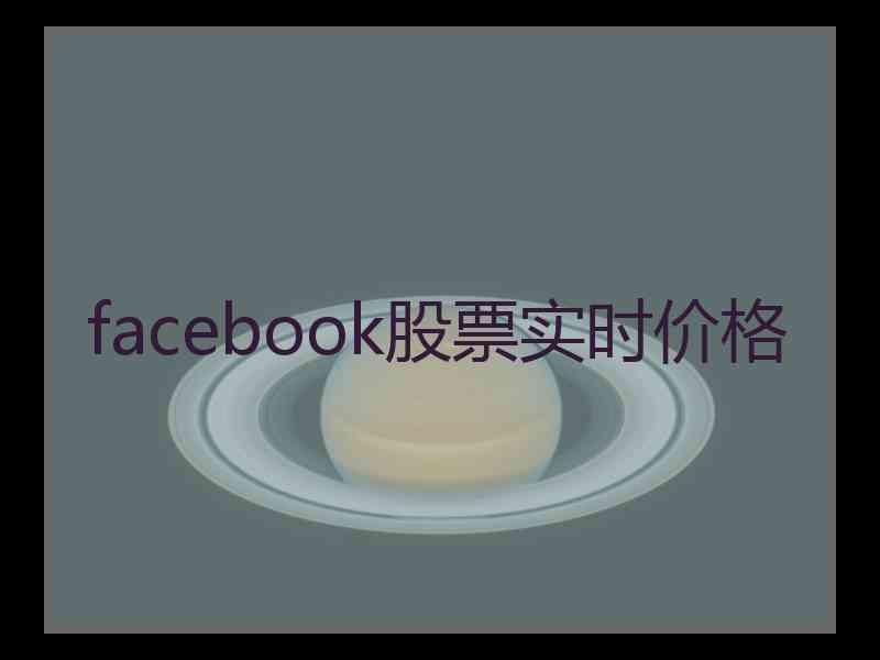 facebook股票实时价格