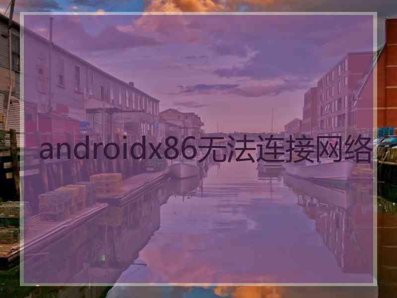 androidx86无法连接网络