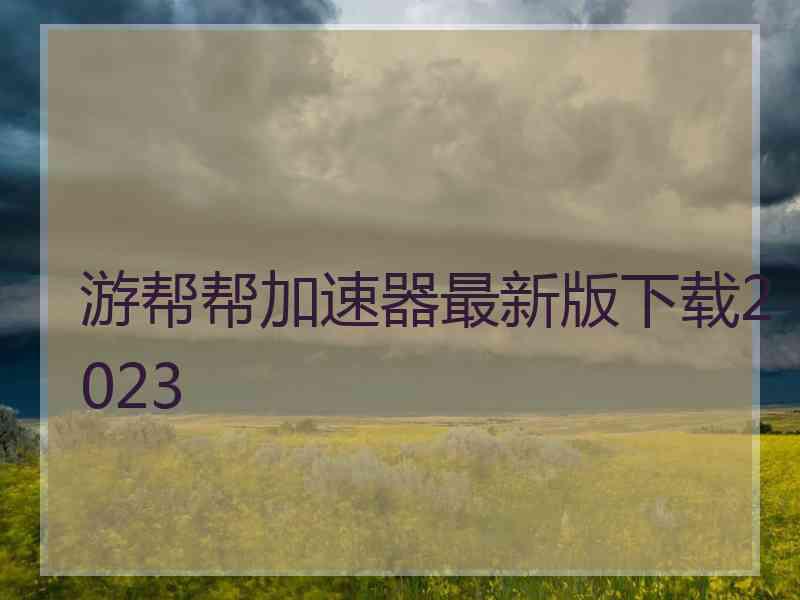 游帮帮加速器最新版下载2023