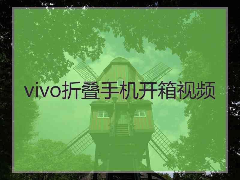 vivo折叠手机开箱视频