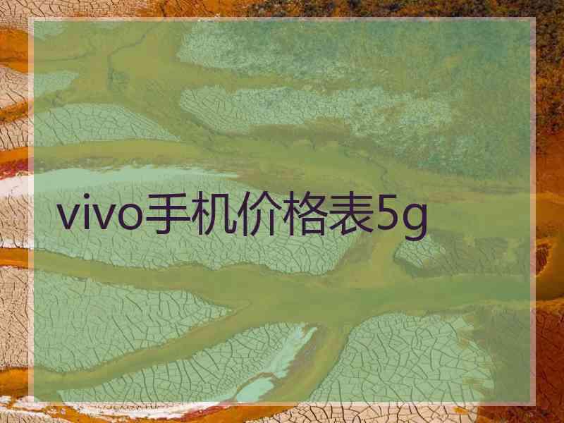 vivo手机价格表5g