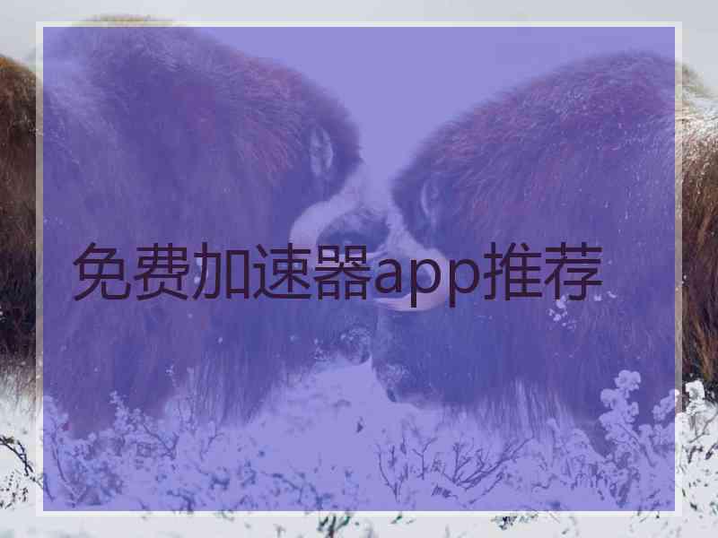 免费加速器app推荐