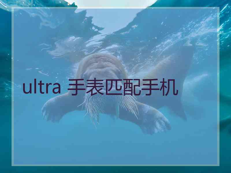 ultra 手表匹配手机