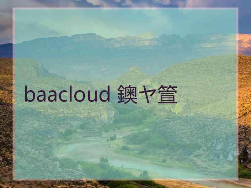 baacloud 鐭ヤ箮