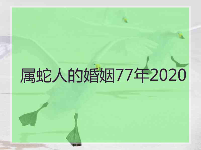 属蛇人的婚姻77年2020