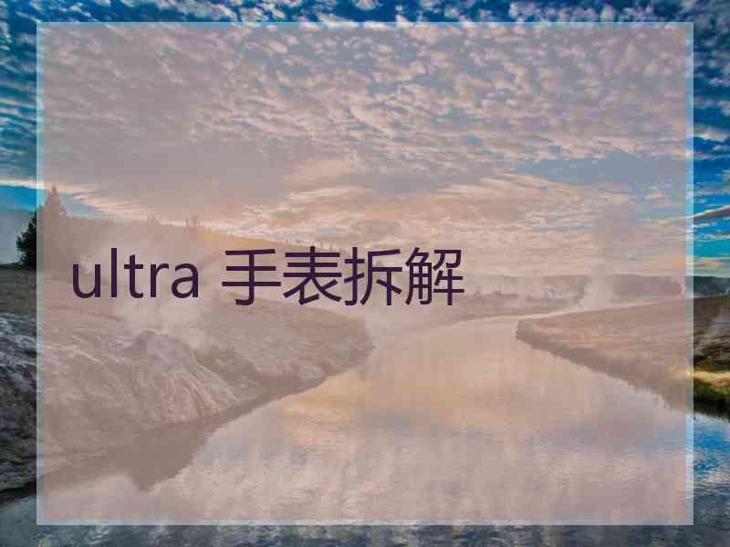 ultra 手表拆解