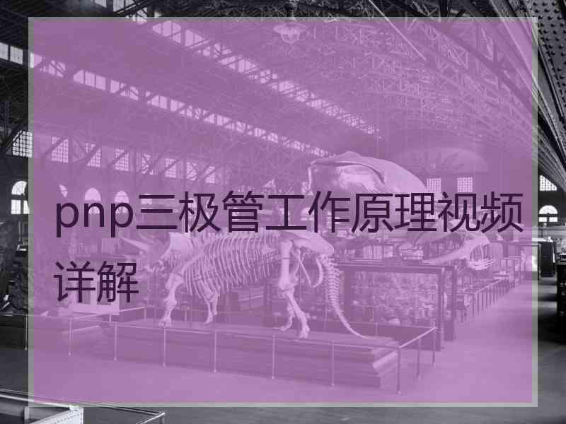 pnp三极管工作原理视频详解