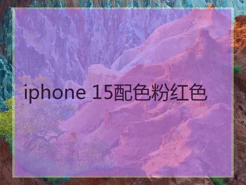 iphone 15配色粉红色