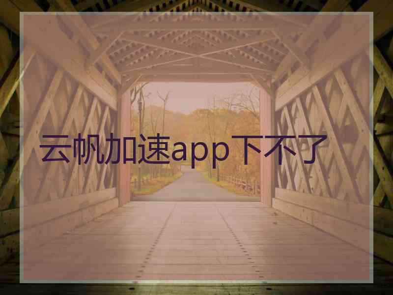 云帆加速app下不了