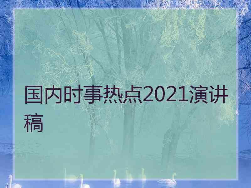 国内时事热点2021演讲稿