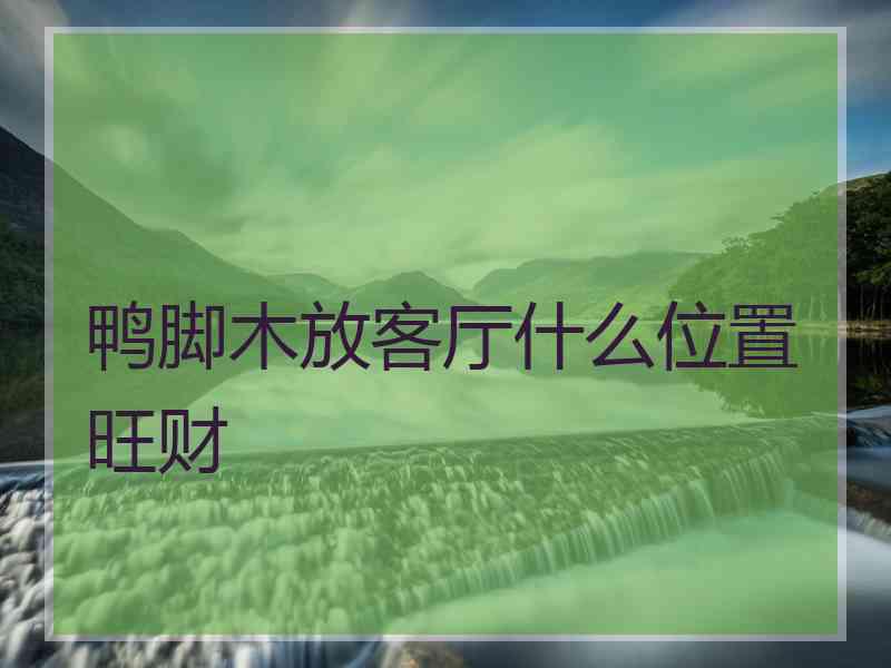 鸭脚木放客厅什么位置旺财