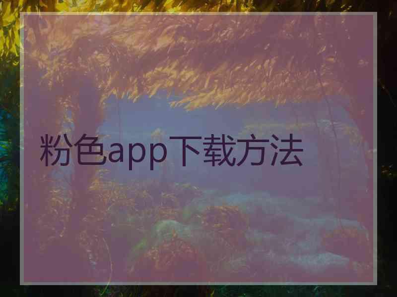 粉色app下载方法