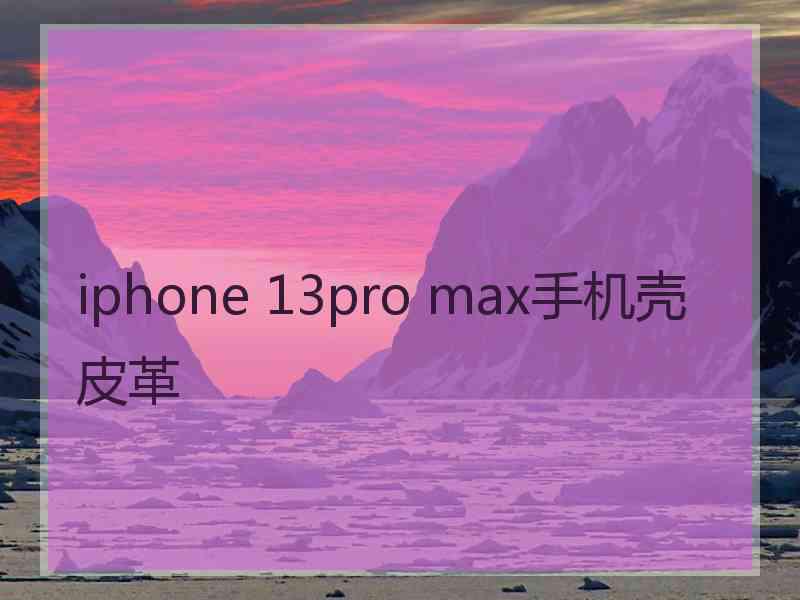 iphone 13pro max手机壳皮革