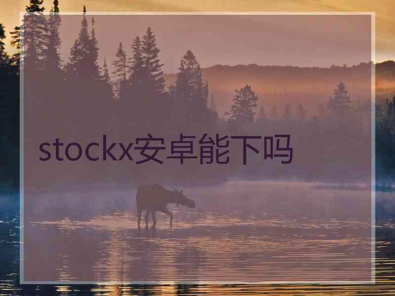 stockx安卓能下吗