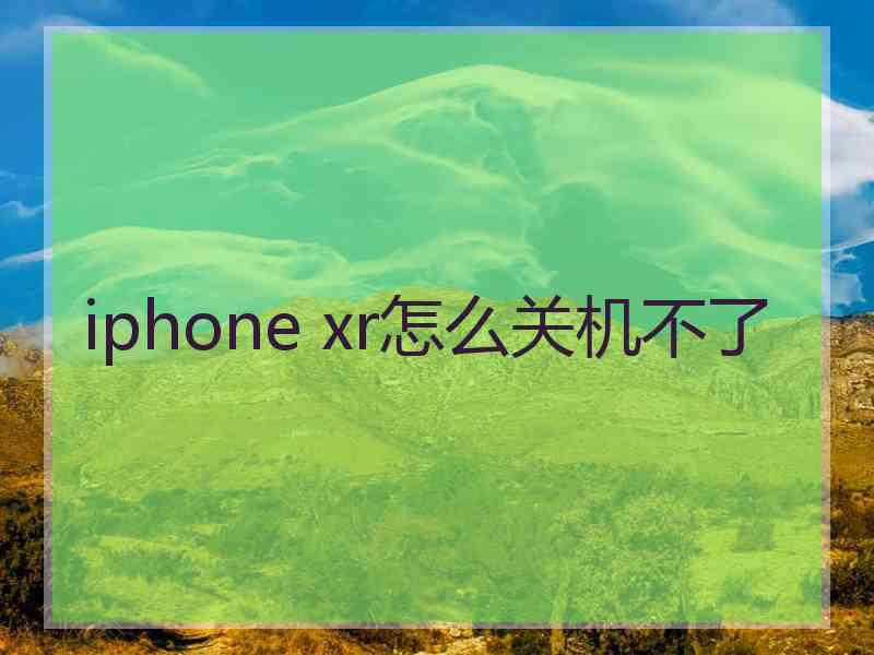 iphone xr怎么关机不了