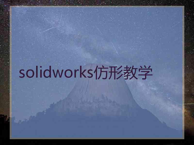 solidworks仿形教学