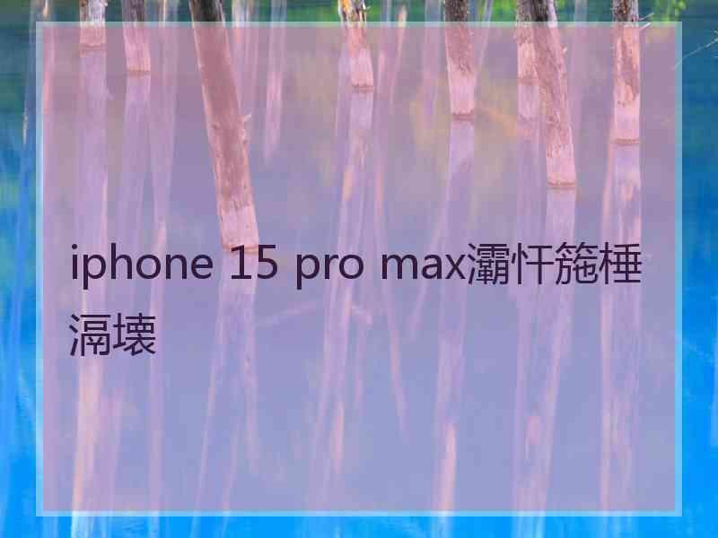 iphone 15 pro max灞忓箷棰滆壊